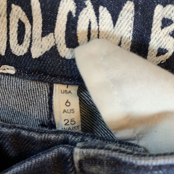 Volcom Womens Jeans Size 25 Dark Denim Super Stoned Skinny Ankle Laced No Zip - Picture 4 of 7